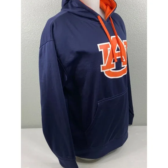 Auburn University Unisex Large Hoodie Champion Blue Orange Tigers - Picture 3 of 10